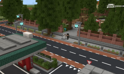 Kinder bekommen Verkehrsunterricht in Minecraft Titel
