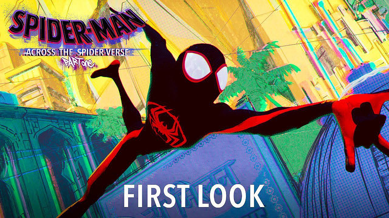 Spider-Man greift auf dem neuen Spider-Verse-Poster an Titel