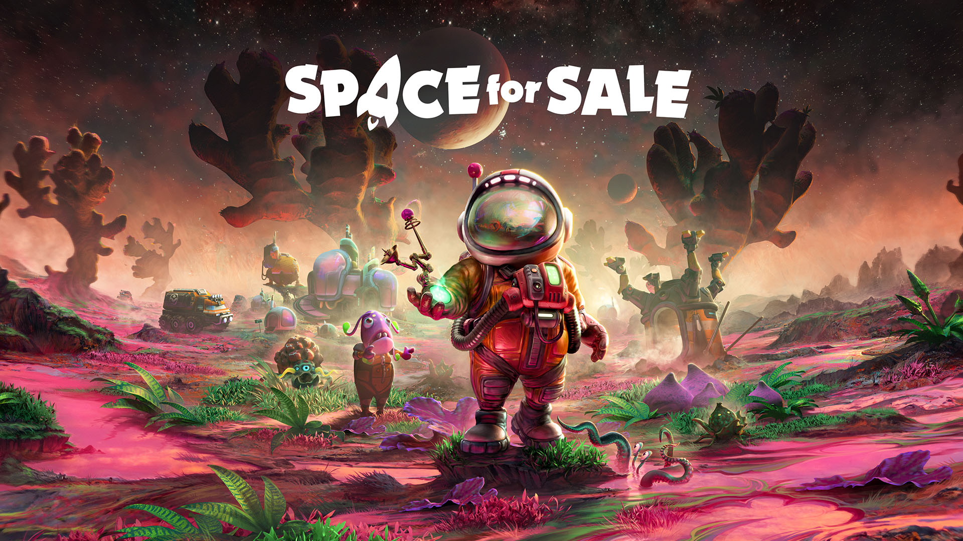 Verkaufe Häuser im Weltraum mit Space for Sale Titel